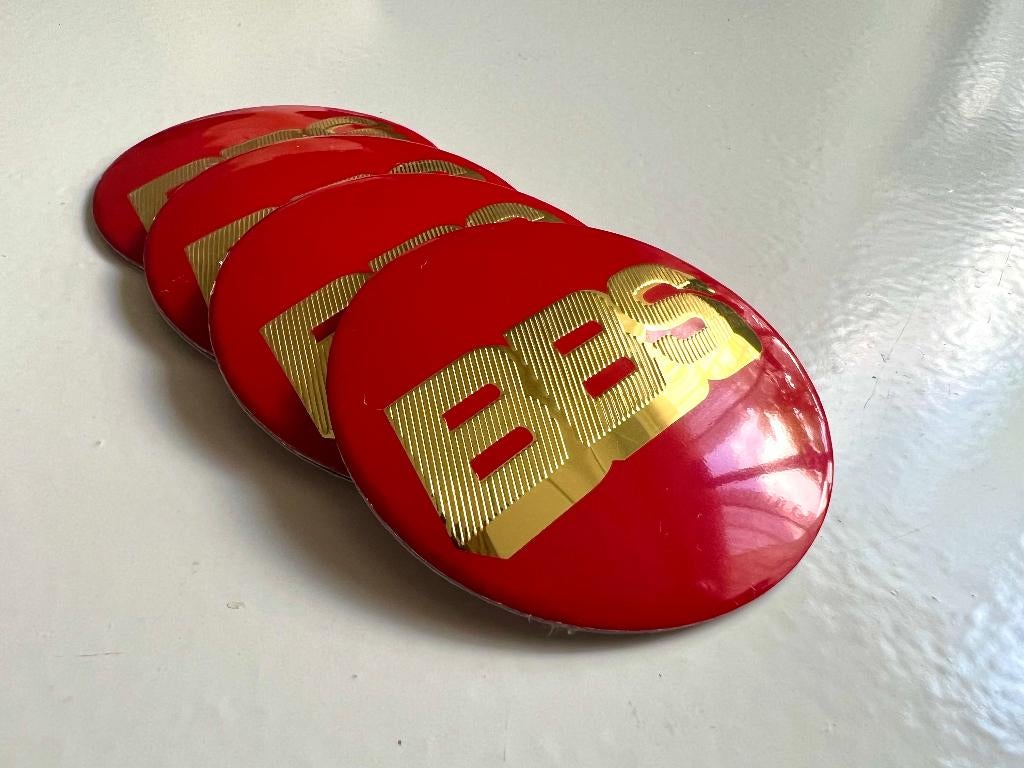 BBS PLAK EMBLEEM 56 MM FRIS JE WIELEN OP ALLU ACHTERKANT, Auto diversen, Wieldoppen, Ophalen of Verzenden, Nieuw