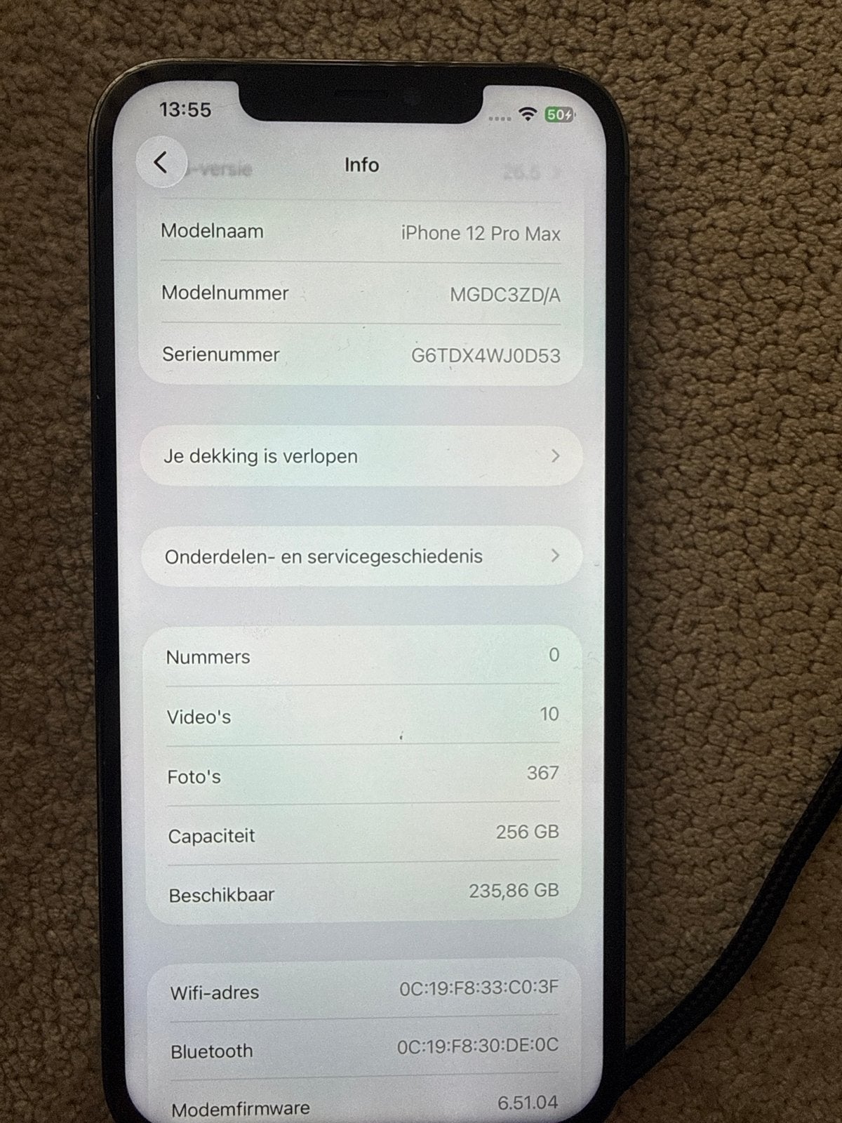 iPhone 12 Pro Max 256GB Grafiet - Zo goed als nieuw, Telecommunicatie, IPhone 12 Pro Max, Zo goed als nieuw, Zonder simlock, Grijs