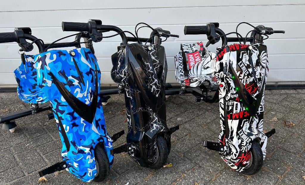 Elektrische Drift Trike Kart geel 250W 36V Bluetooth - Verin, Kinderen en Baby's, Speelgoed | Buiten | Voertuigen en Loopfietsen