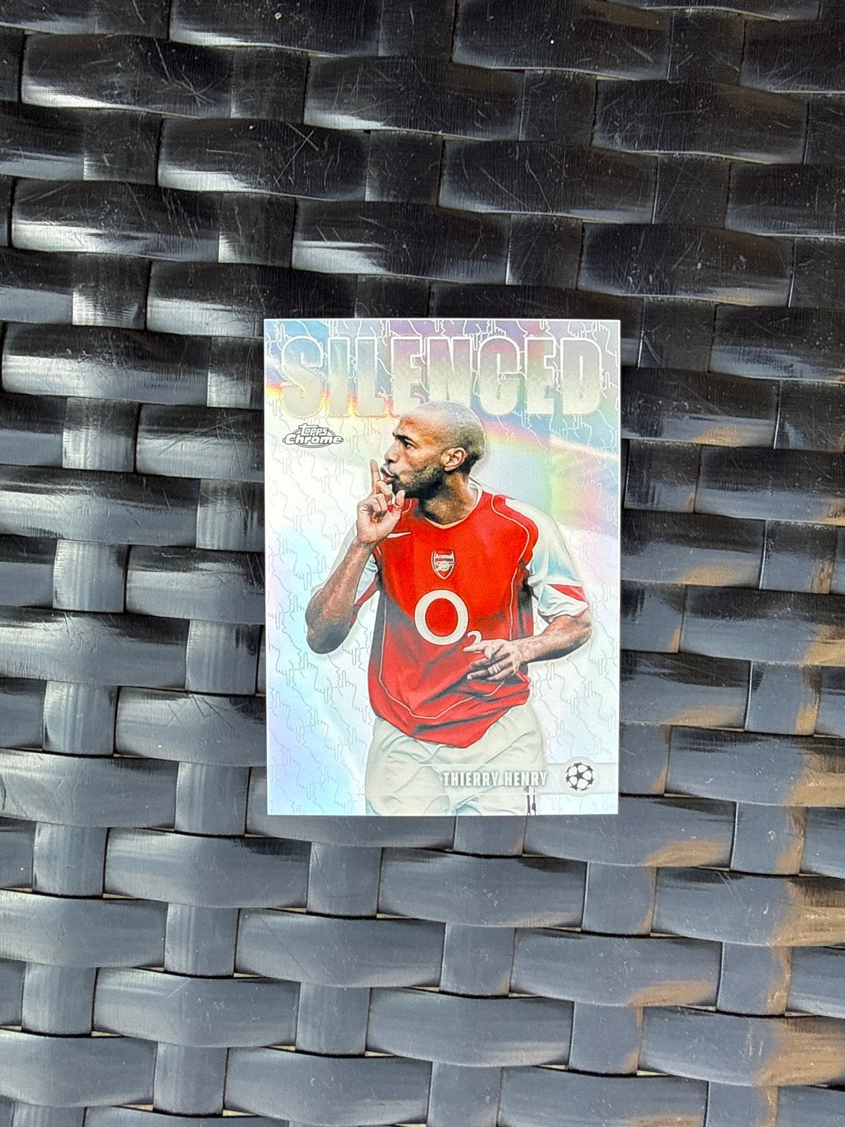 Thierry Henry Topps Chrome Silenced Voetbal Kaart, Ophalen of Verzenden, Zo goed als nieuw, Buitenlandse clubs, Spelerskaart