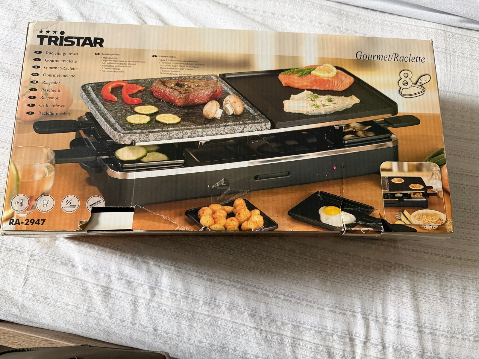 Tristar Gourmet/Raclette RA-2947 - Nieuw in doos, Ophalen, Nieuw, 8 personen of meer