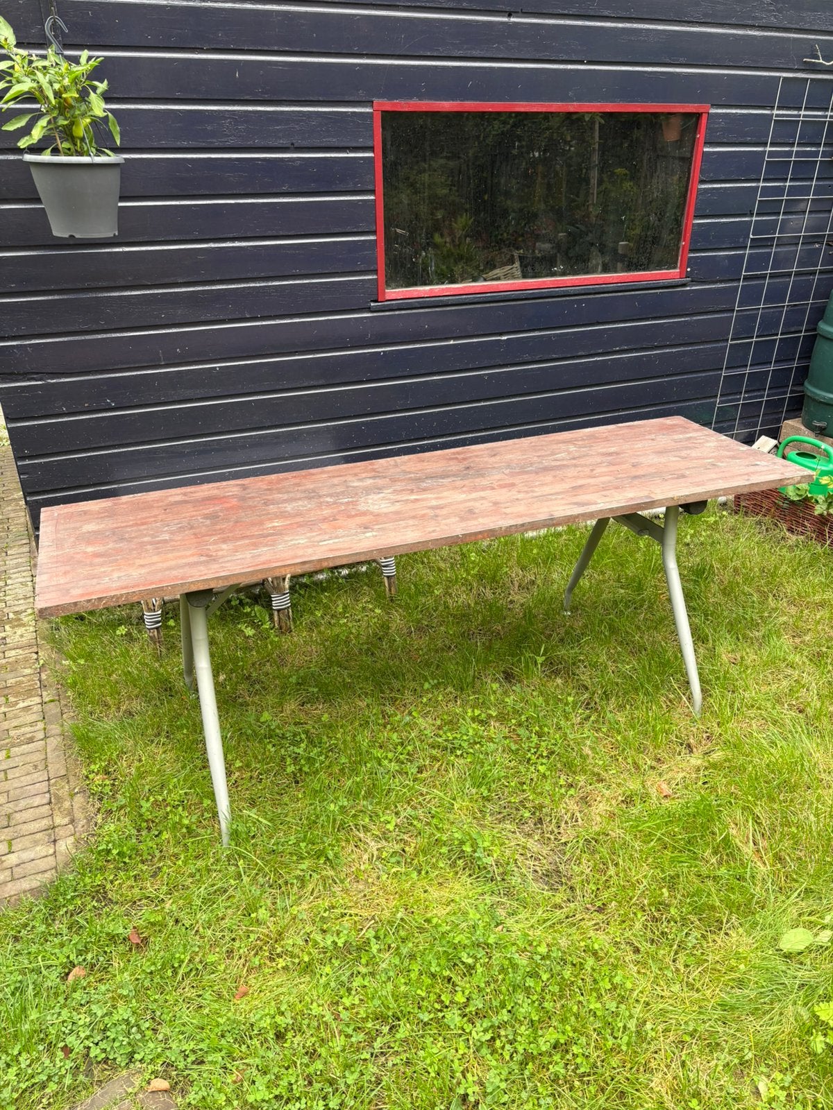 Inklapbare buitentafel, Ophalen, Gebruikt, Rechthoekig, Hout