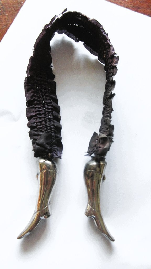 Antieke  zilveren breidoppen,laarsjes, Ophalen of Verzenden, Zilver