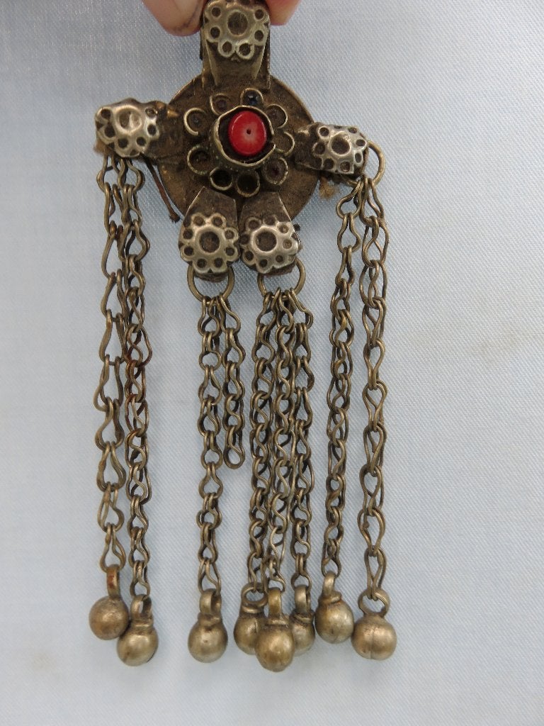 Prachtige hanger met steen inleg - 20e eeuw, Ophalen of Verzenden, Gebruikt, Zilver, Overige materialen