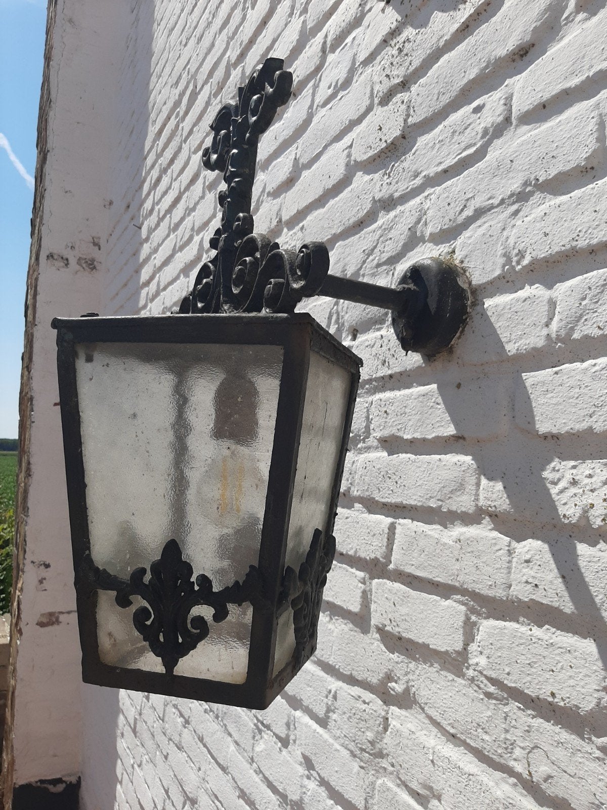 nostalgische sfeervolle buitenlamp, wandlamp, Tuin en Terras, Buitenverlichting, Ophalen, Gebruikt, Netvoeding, Wandlamp