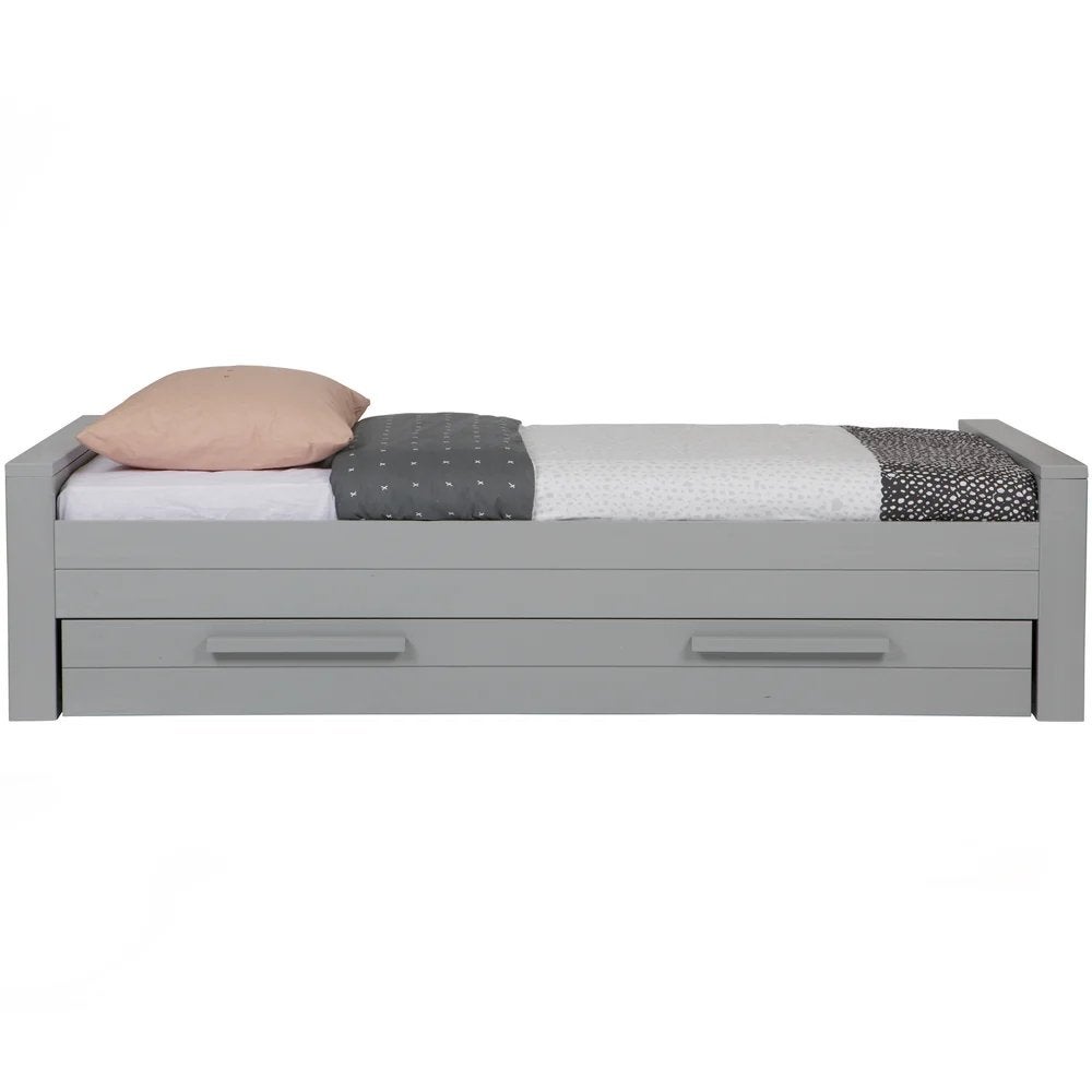 Woood kinder-/tienerbed (wit), Ophalen, 85 tot 100 cm, Gebruikt, Matras