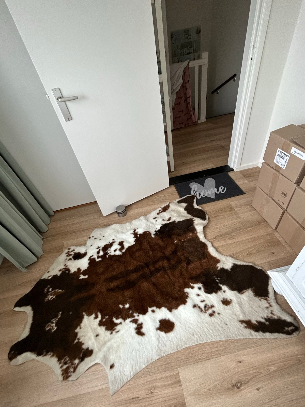 Koeienhuid kleed - Bruin/Wit, Koe, Gebruikt, 100 tot 150 cm, Ophalen of Verzenden