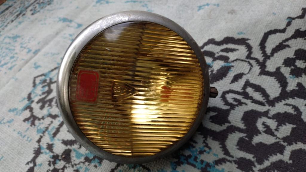 Antieke auto koplamp geel, Auto-onderdelen, Ophalen of Verzenden