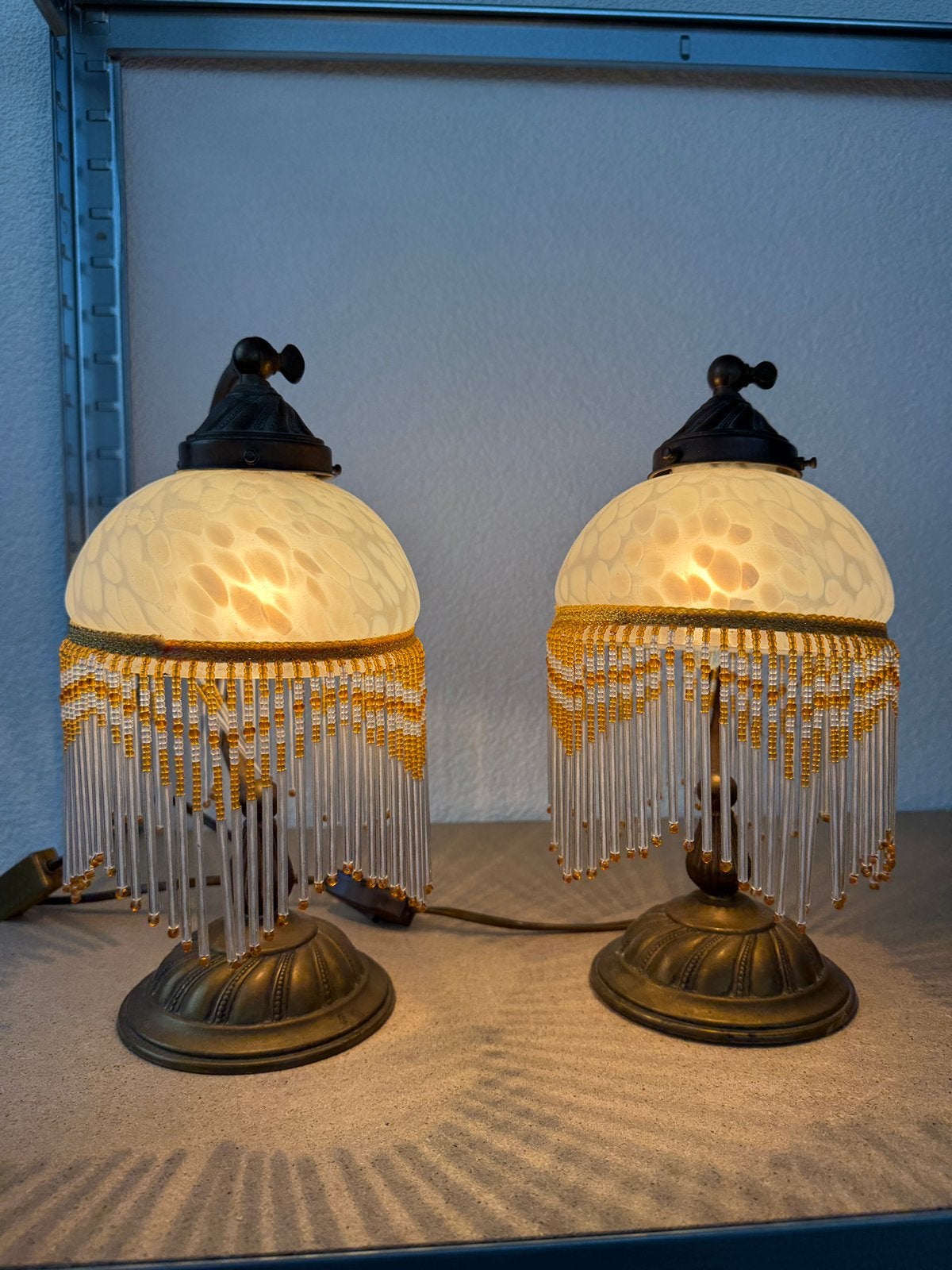 Art Nouveau Jugendstil set burolampen, Ophalen of Verzenden