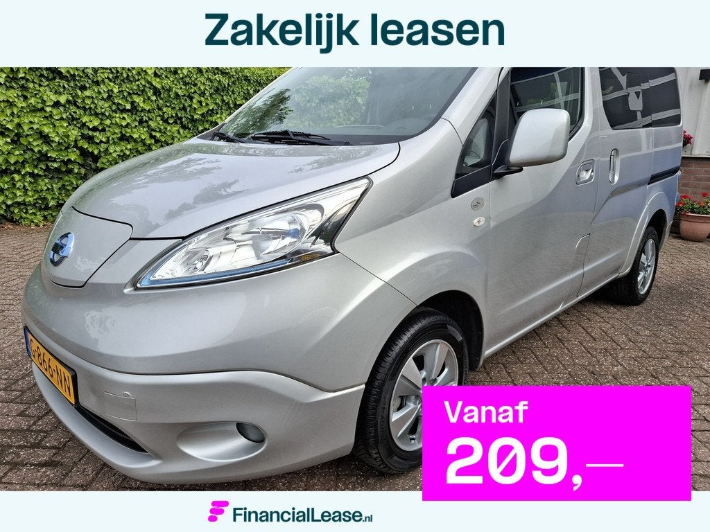 Nissan e-NV200 Evalia 40KWH 12350.- EX BTW SOH 86.5% 7-PERS, Stof, Gebruikt, Stoelverwarming, Overige carrosserieën