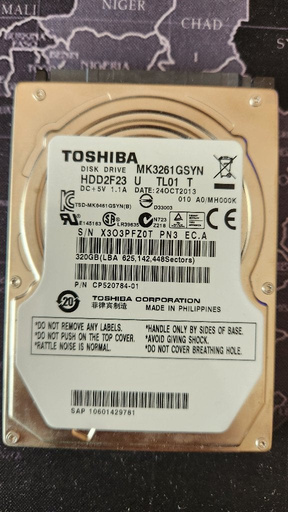 Toshiba 320GB HDD – 2.5 inch SATA Harde Schijf, Intern, 320GB, Ophalen of Verzenden, Laptop