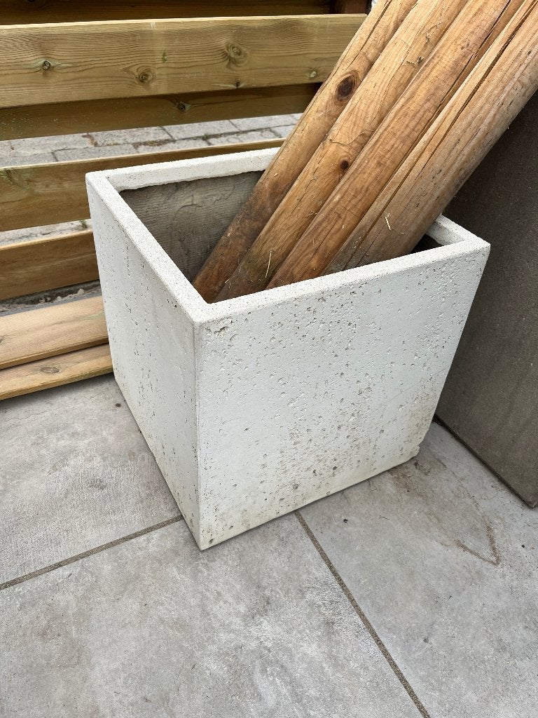 Plantenbak wit 40x40, Ophalen, Kunststof, Gebruikt, Minder dan 60 cm