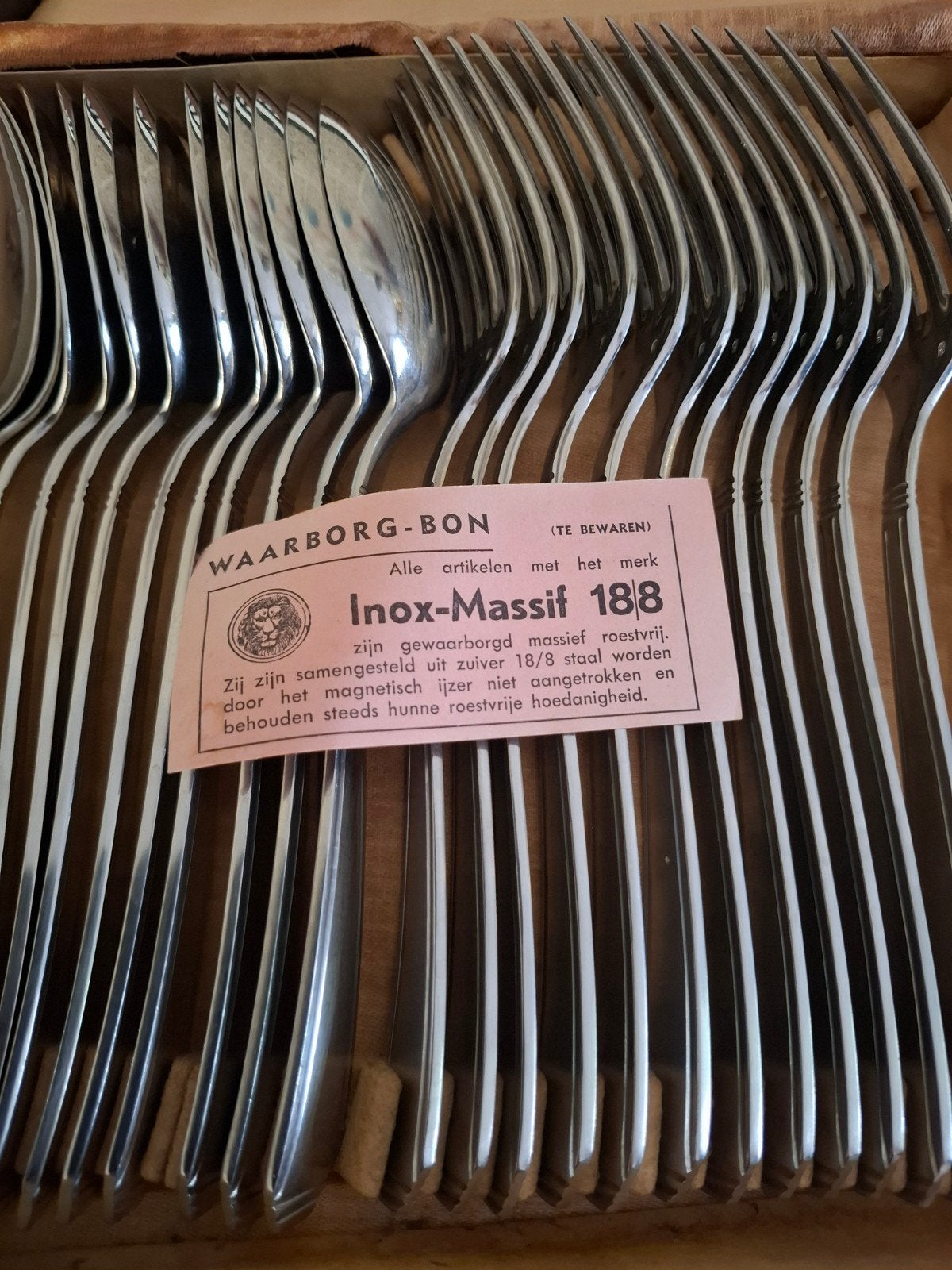 Vintage Inox-Massif 18/8 Bestekset - Roestvrij Staal, Ophalen of Verzenden