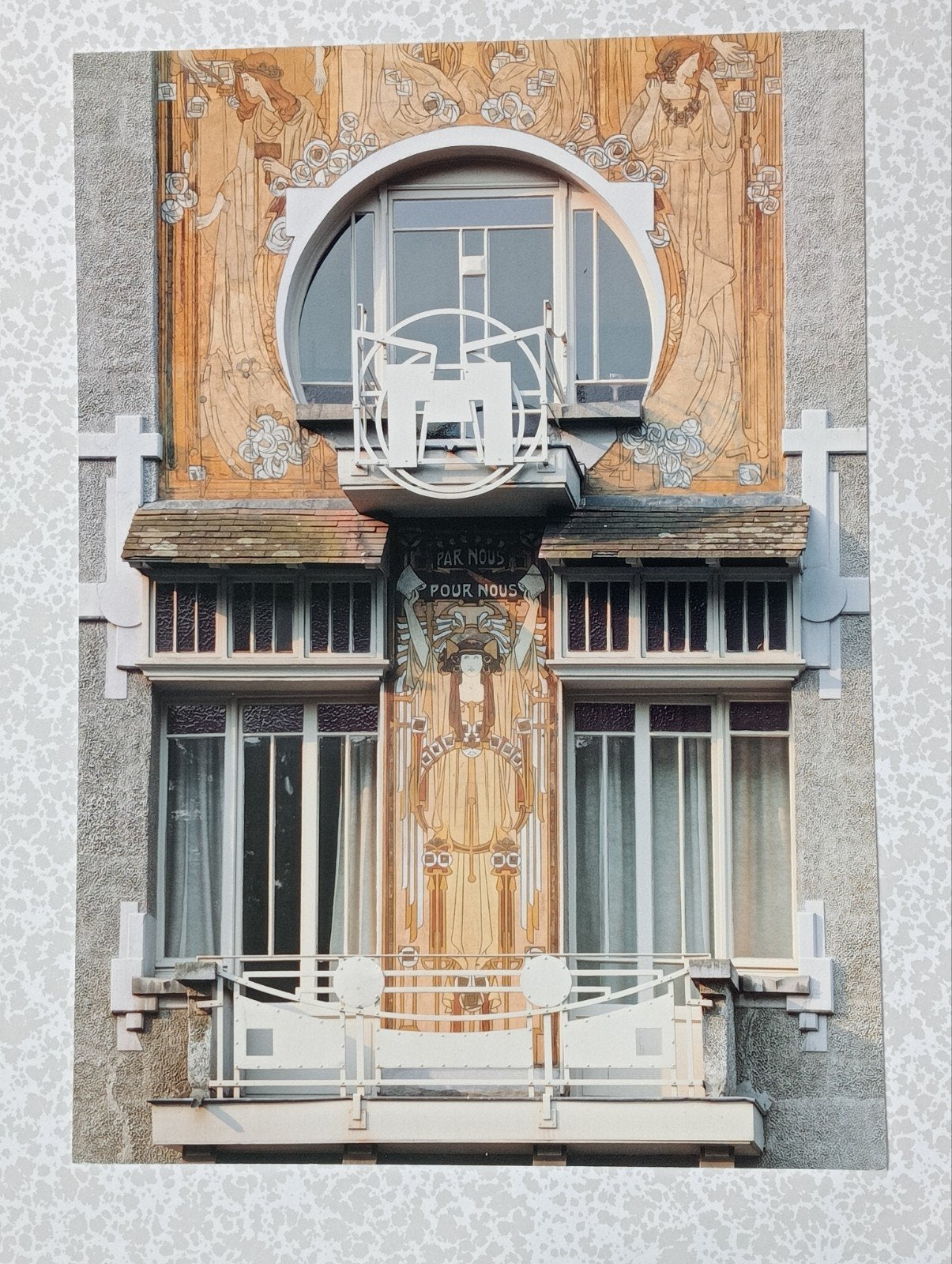 Paul Cauchie Art Nouveau Architectuur fotoprint, Ophalen of Verzenden, 1980 tot heden, Zo goed als nieuw, Overige onderwerpen