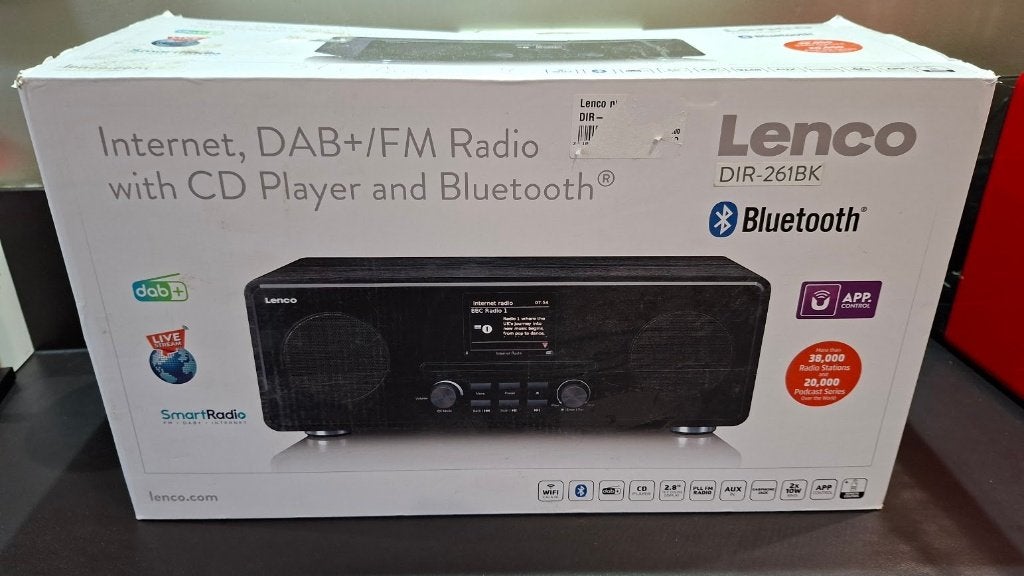 Lenco DIR-261BK radio, CDspeler & Bluetooth voor onderdelen, Audio, Tv en Foto, Ophalen, Nieuw, Radio