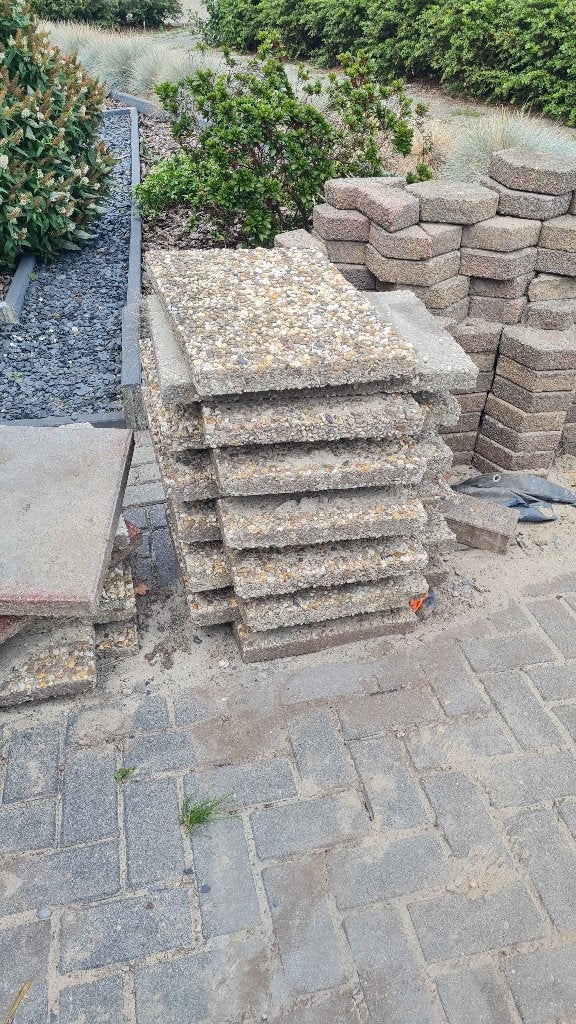 Gratis tegels ophalen 40x60, Ophalen, Gebruikt, Minder dan 5 m², Beton