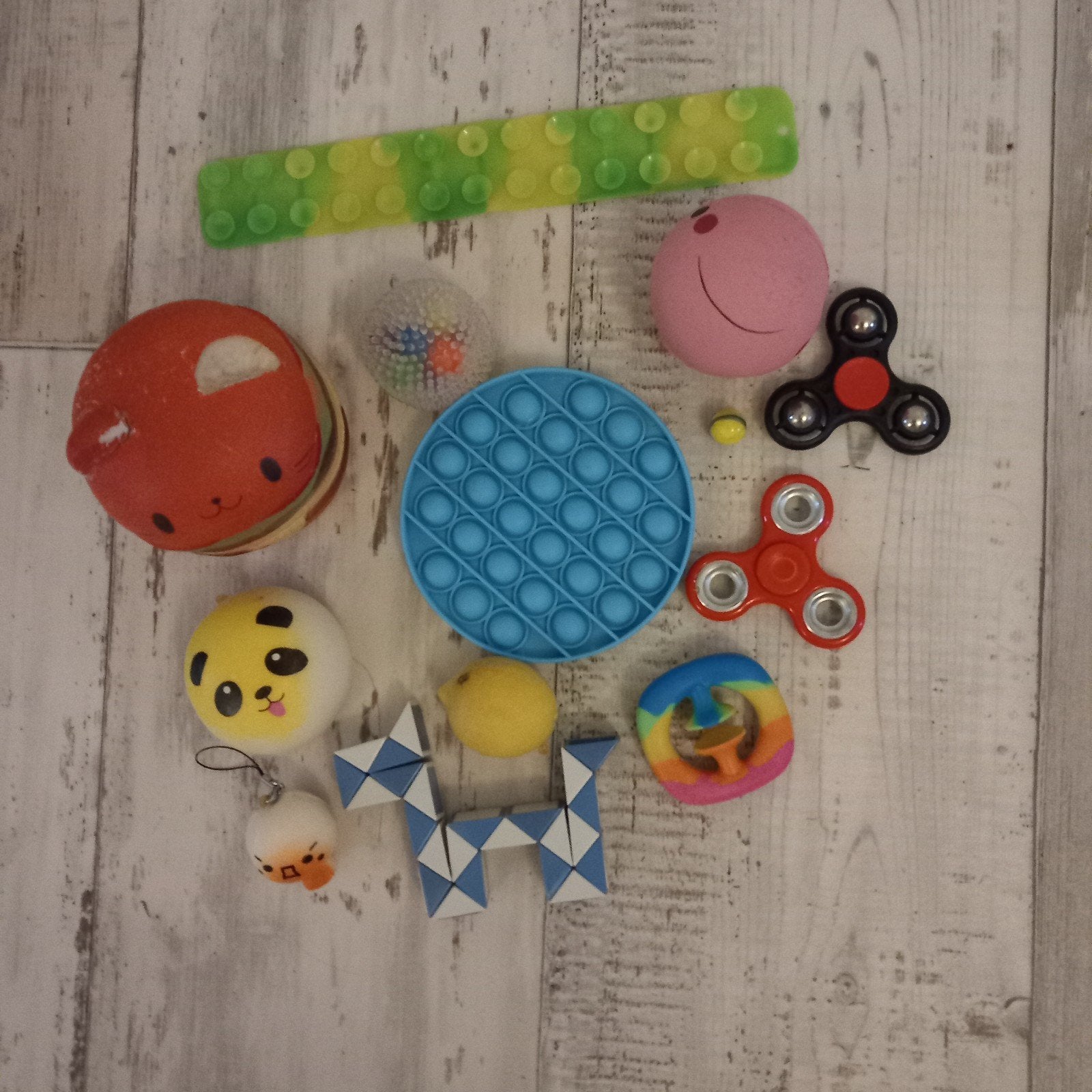 Grote set fidget toys: Pop-it, squishies, fidget spinners, Ophalen, Gebruikt, Jongen of Meisje