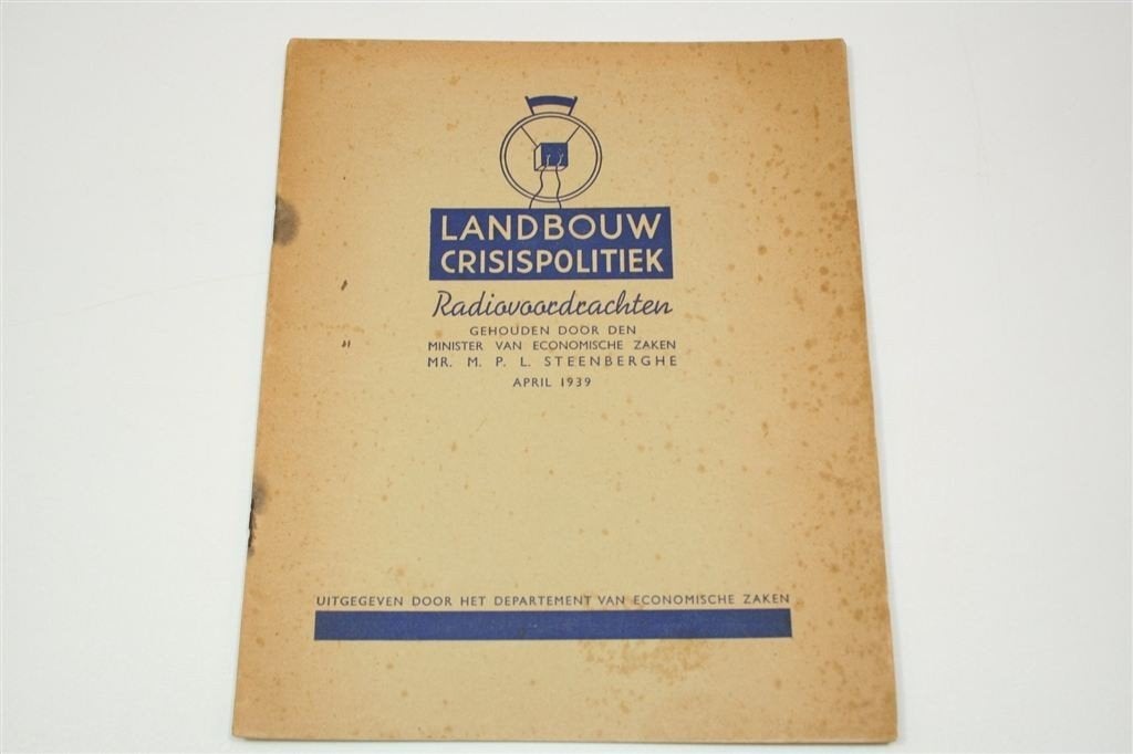 Landbouw Crisispolitiek — Radiovoordrachten 1939, Ophalen of Verzenden