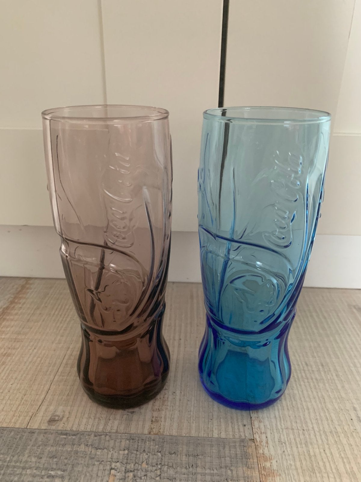2x Coca cola glazen, Verzamelen, Glas en Borrelglaasjes, Ophalen of Verzenden, Zo goed als nieuw, Frisdrankglas
