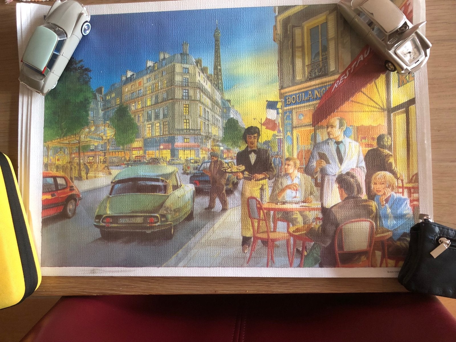 Vier restaurant placemats Citroën DS in Parijs, Ophalen of Verzenden, Nieuw, Auto's