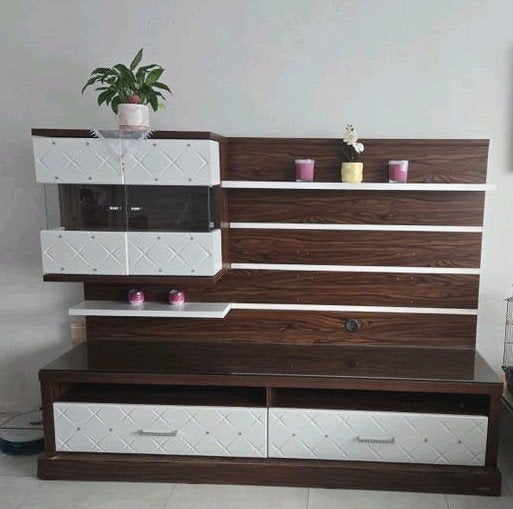 Bellona TV-meubel met opbergruimte en planken, Ophalen, Gebruikt, Glas, 150 tot 200 cm