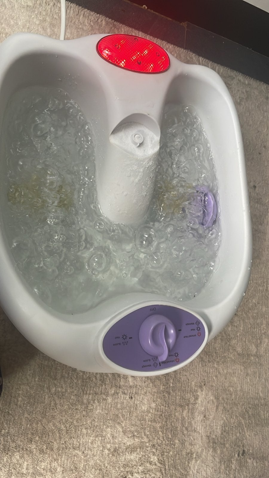 Voetenbad met massage en bubbels, Ophalen, Gebruikt