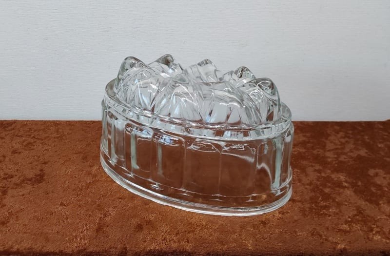 Ouderwetse glazen puddingvorm, Ophalen of Verzenden