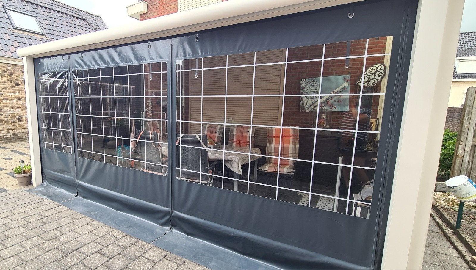 Zeil voor overkapping met zijkant plaatjes, Tuin en Terras, Ophalen, Veranda