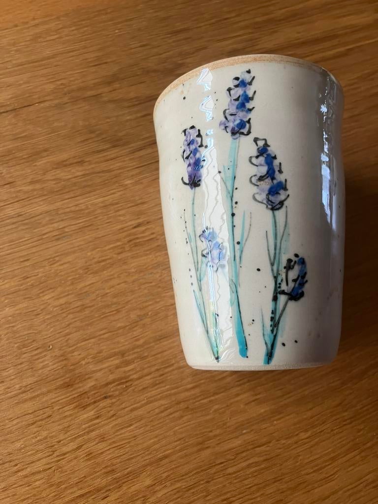 Aardewerk vaasje , handgemaakt door pottenbakster, Ophalen of Verzenden