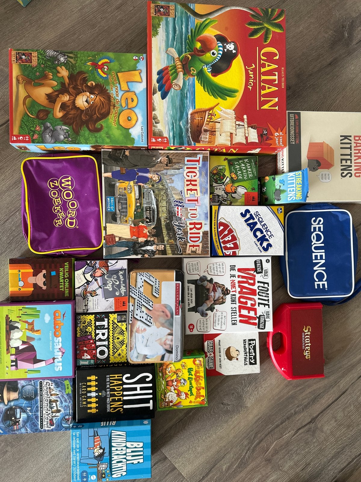 Groot pakket met diverse bordspellen en kaartspellen, Een of twee spelers, Ophalen of Verzenden, Gebruikt