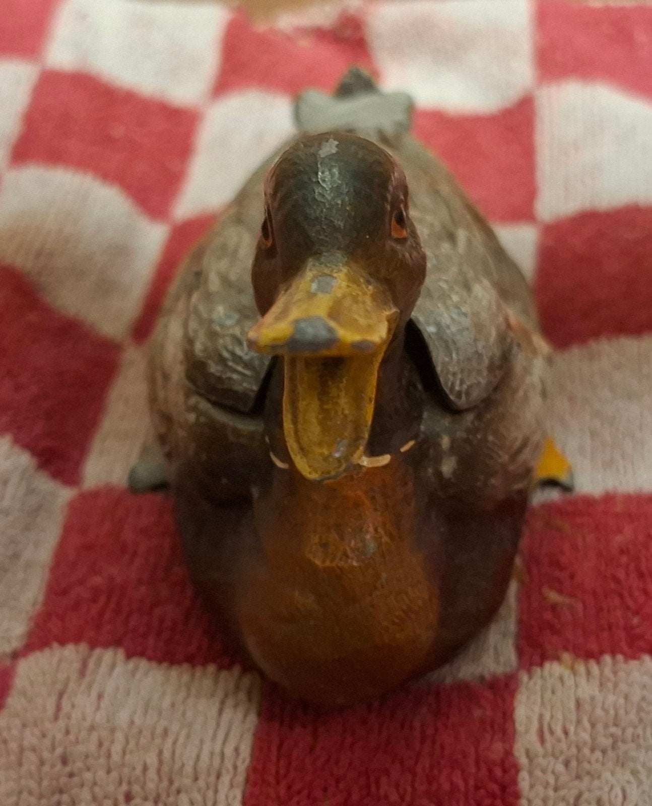 Vintage asbak eend duck messing, Ophalen of Verzenden, Brons