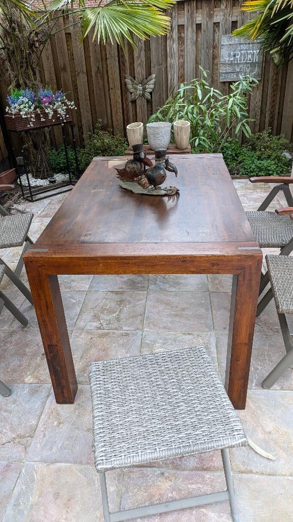 Eetkamer tafel, massief en uitschuifbaar. opknapper, Huis en Inrichting, Tafels | Eettafels, Ophalen, Gebruikt, 50 tot 100 cm