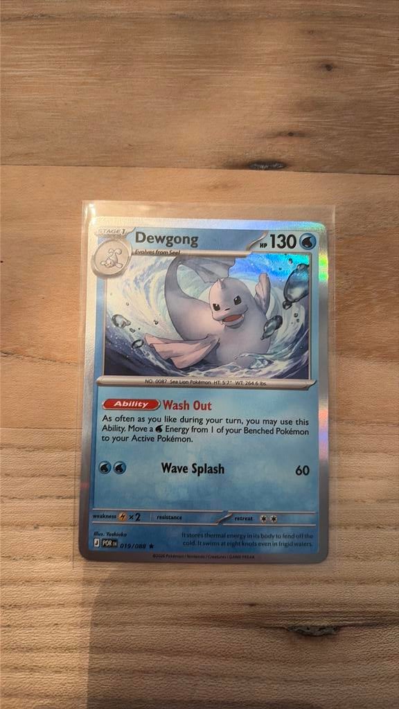 Dewgong foil perfect order 019/088, Ophalen of Verzenden, Nieuw, Losse kaart, Foil