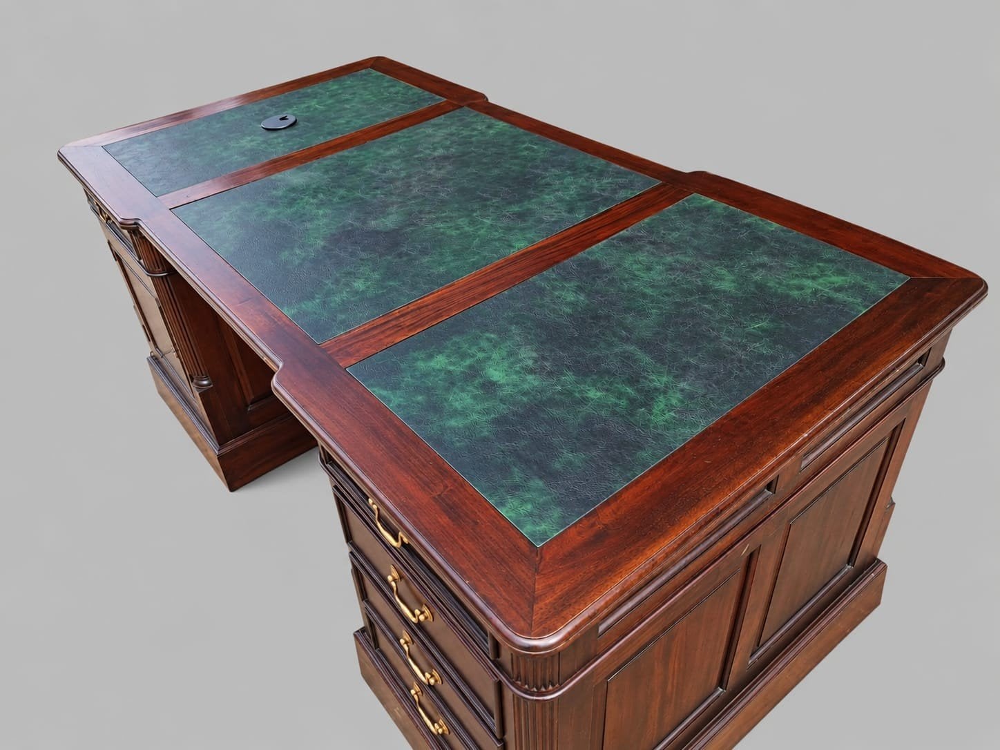 Klassiek Engels dubbelzijdig bureau partnerdesk, schrijftafe, Antiek en Kunst, Ophalen of Verzenden