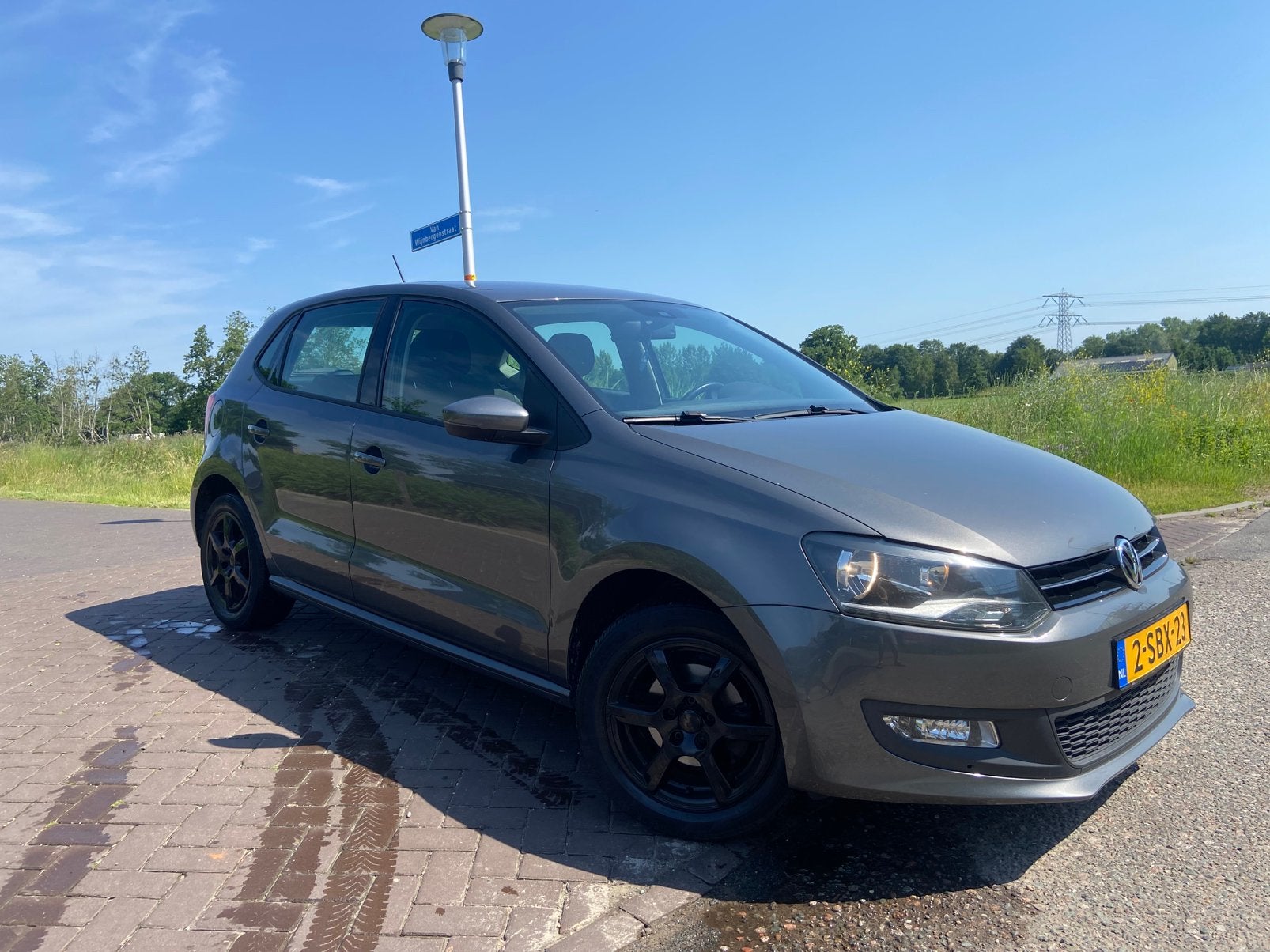 Volkswagen Polo 1.2 TSI 66KW 20143 Grijs, Stof, 40 €/maand, Zwart, Origineel Nederlands