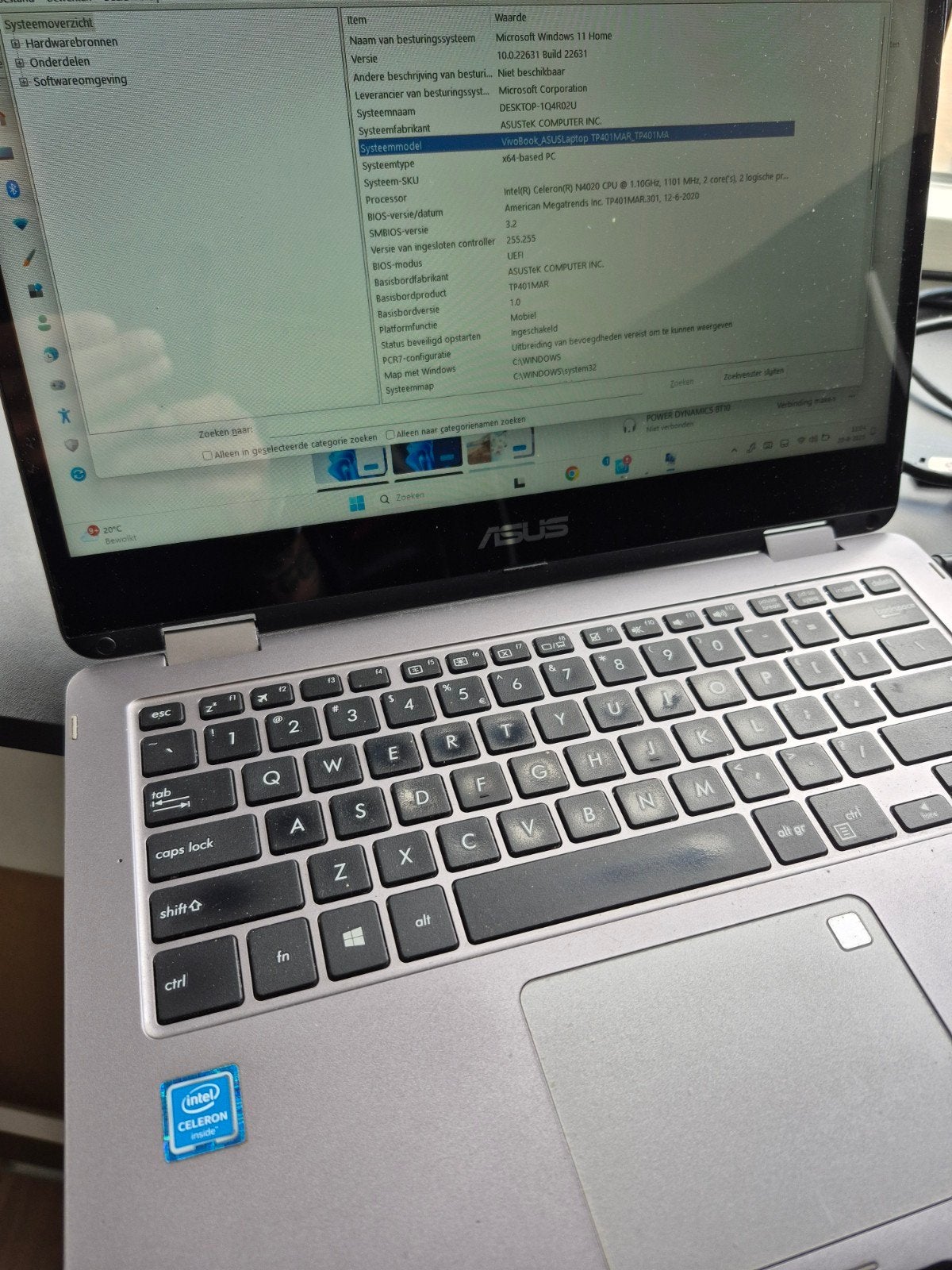 ASUS VivoBook Flip 14 inch touchscreen laptop (360°), Computers en Software, Windows Laptops, Gebruikt, 11 inch, SSD, Minder dan 2 Ghz