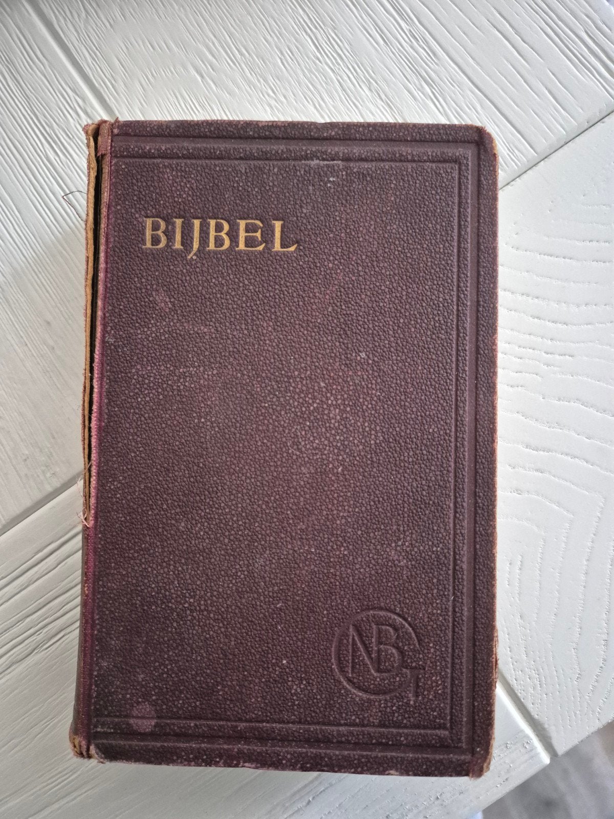 Antieke Bijbel uit 1919 met persoonlijke inscriptie, Antiek en Kunst, Ophalen of Verzenden, Nederlandsch Bijbelgenootschap