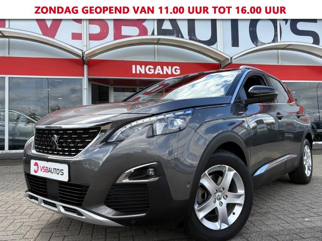 Peugeot 3008 1.2 PURETECH 130PK GT LINE HALF-LEER NAVI CAMER, Voorwielaandrijving, Gebruikt, 1199 cc, Met garantie (alle)