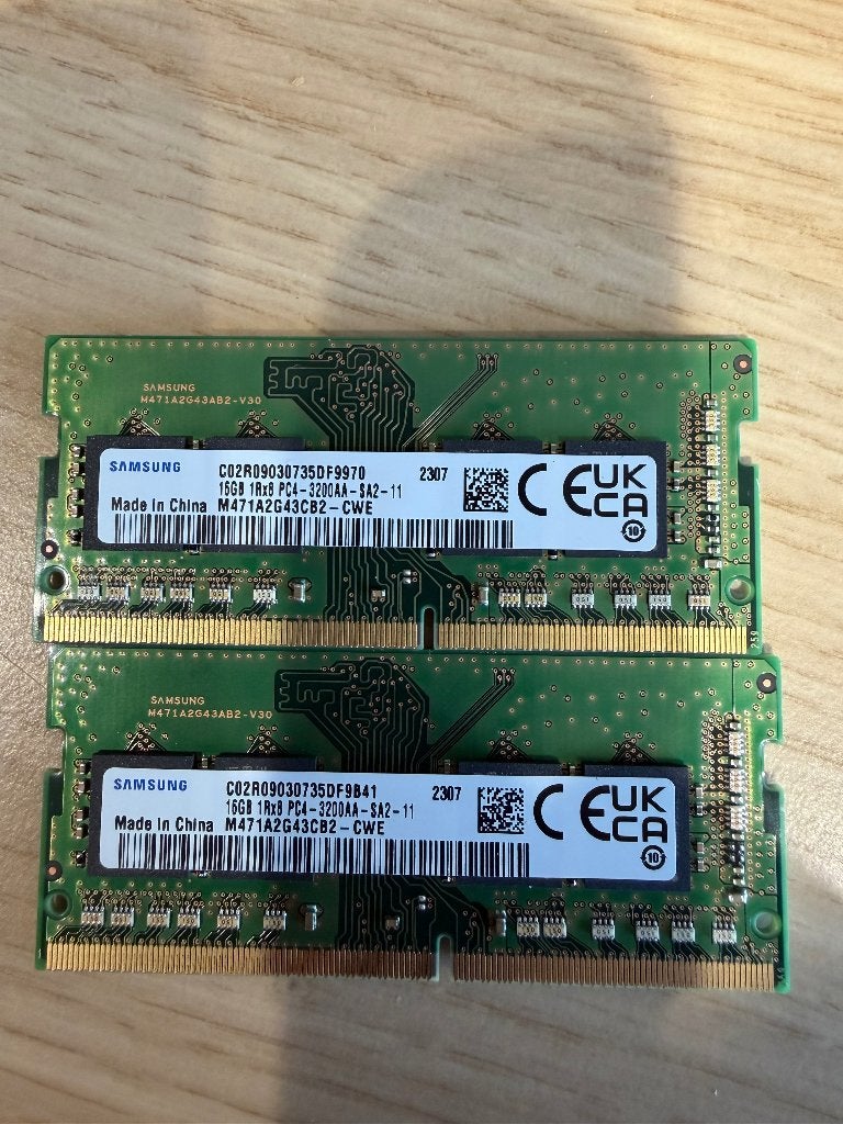 Samsung DDR4 SODIMM 32GB (2x16GB) 3200MHz, Computers en Software, RAM geheugen, 32 GB, DDR4, Ophalen of Verzenden, Zo goed als nieuw