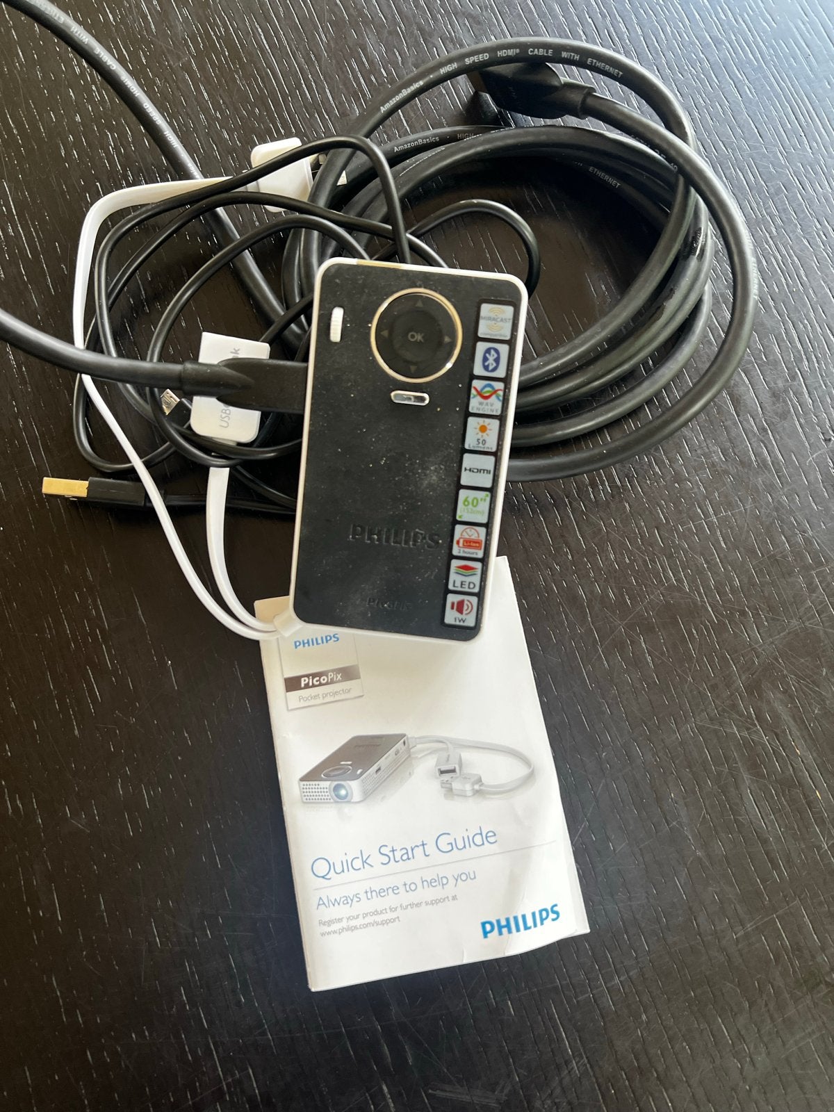 Philips PicoPix PPX4350 Pocket Projector, Audio, Tv en Foto, Beamers, Ophalen of Verzenden, Gebruikt, LED, Overige resoluties