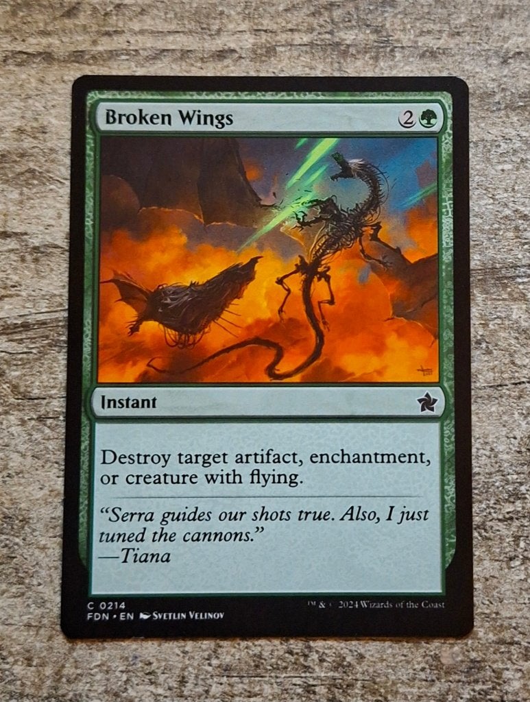 Broken Wings - Magic the Gathering, Verzenden, Zo goed als nieuw, Losse kaart