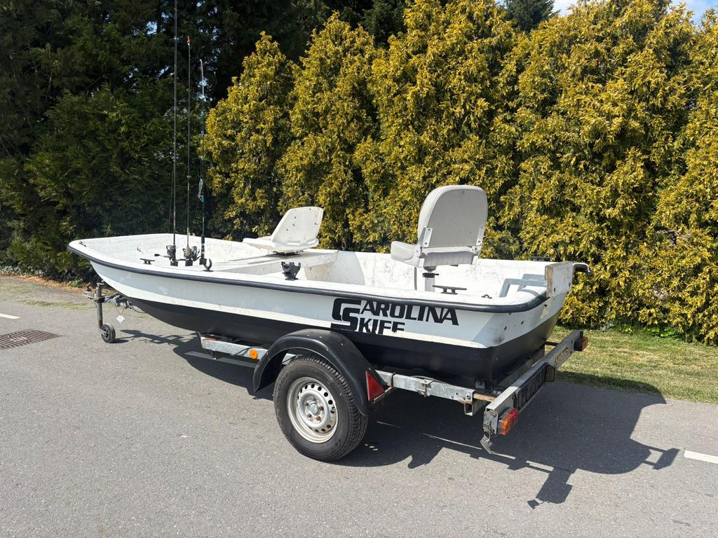 Carolina Skiff visboot Inclusief trailer, Ophalen, Overige merken, Gebruikt, 0 pk