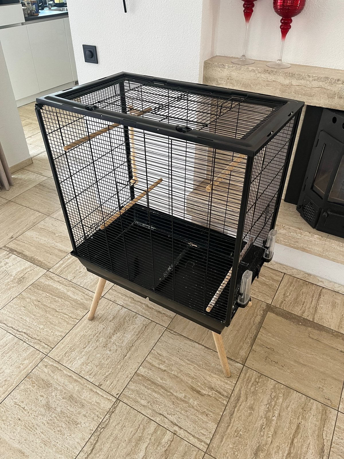 Vogelkooi 90x50x135cm, Dieren en Toebehoren, Vogels | Hokken en Kooien, Ophalen of Verzenden, Zo goed als nieuw, Metaal, Vogelkooi