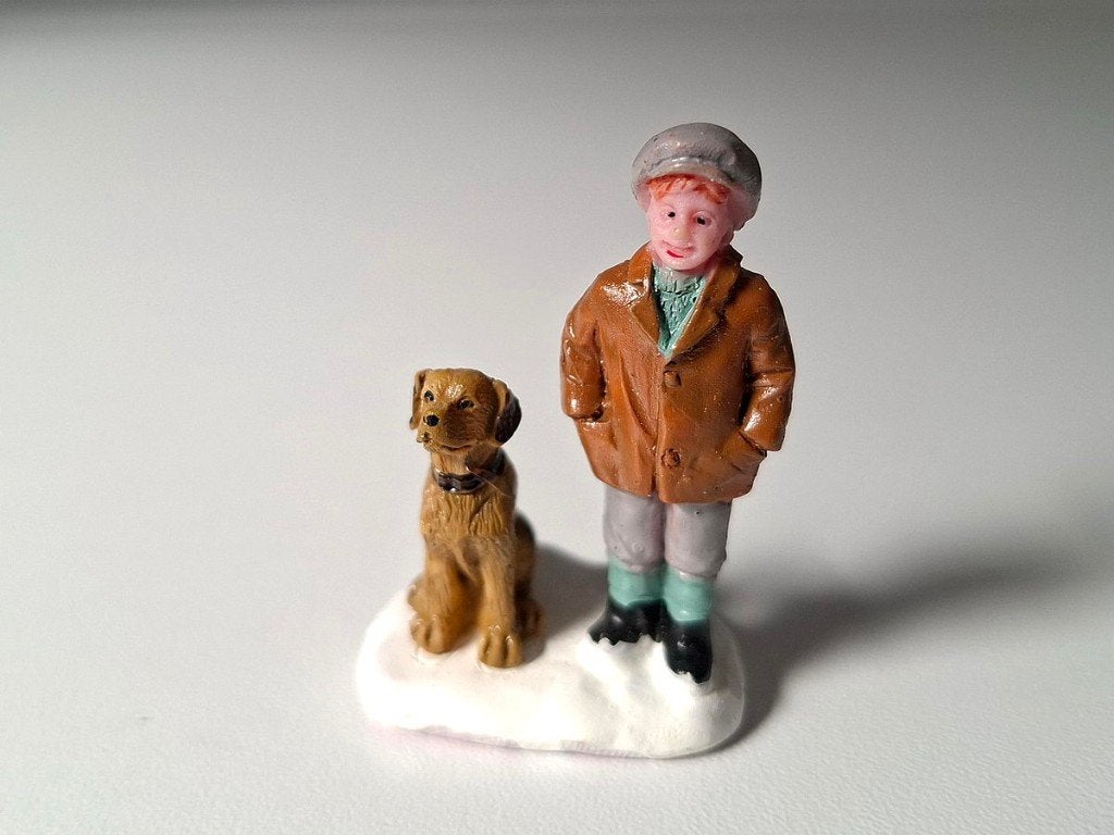 Kerst Kind met hond Kerstfiguren, Diversen, Kerst, Ophalen, Gebruikt
