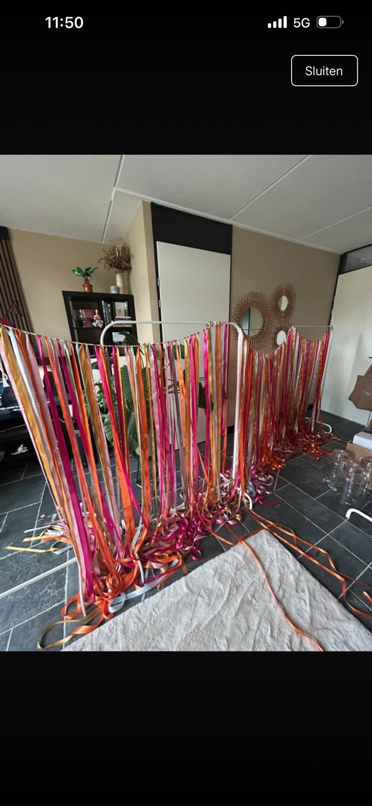 Decoratie lintlijn, Ophalen of Verzenden, Zo goed als nieuw, Versiering, Geboorte of Huwelijk