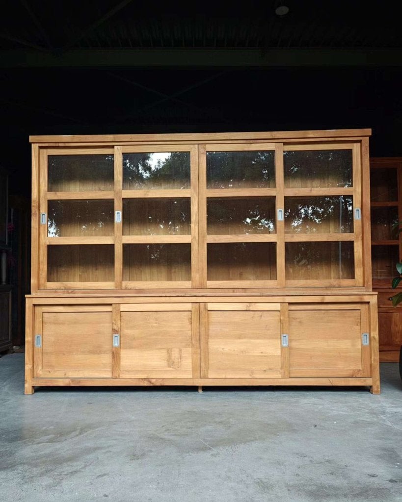 Wauw! Geweldige 300cm brede schoolkast | Teakhout #0445, Gebruikt, -, 200 cm of meer, -