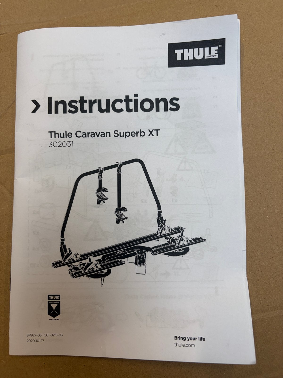 Thule Caravan Superb XT 302031 Fietsendrager Caravan, Ophalen, Thule Sweden AB, Borggatan 5 335 73 Hillerstorp Zweden, Zo goed als nieuw
