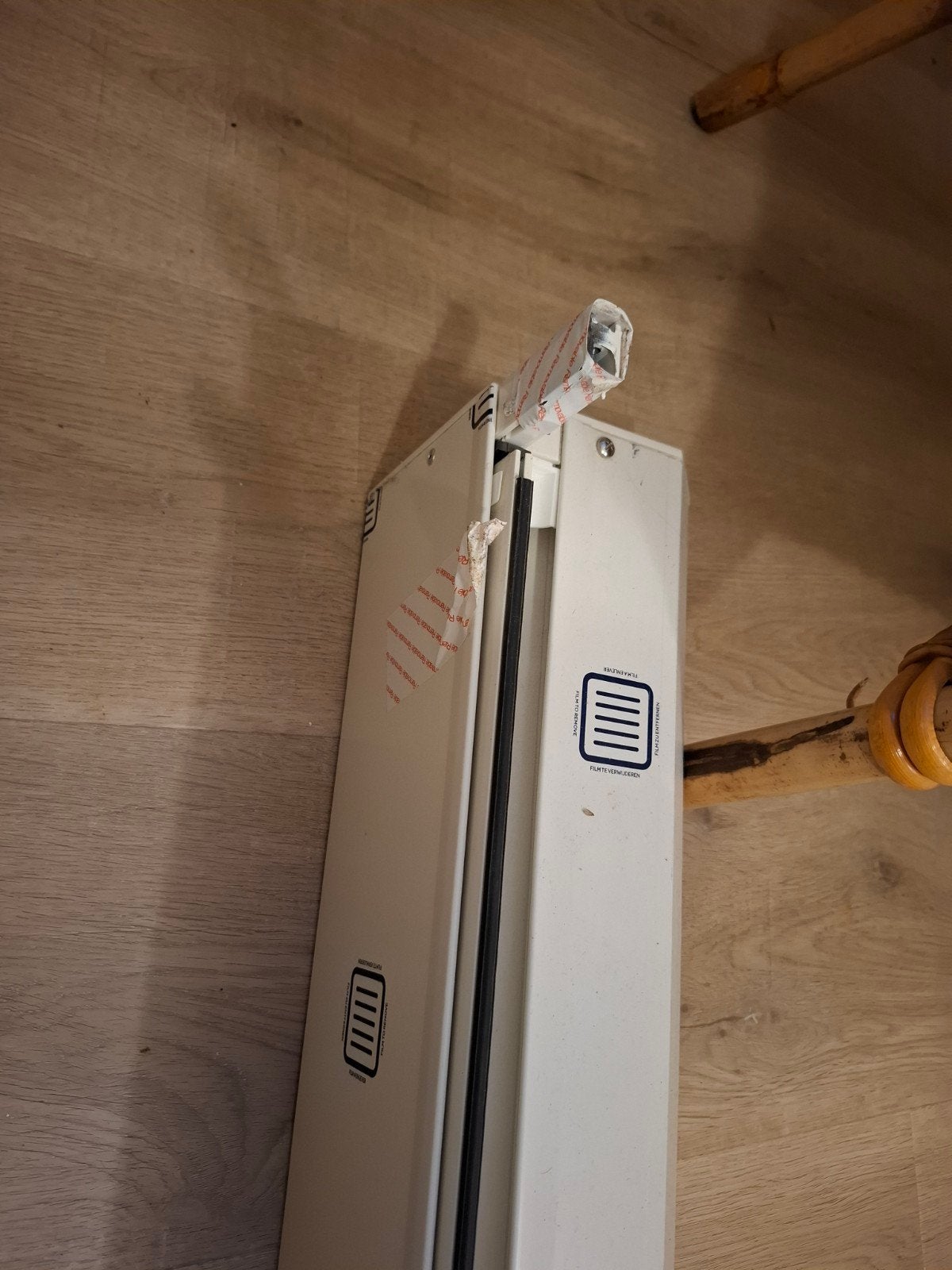 Nieuw elektrisch rolluik met motor - Cremewit 351.5x102cm, Ophalen, 100 tot 150 cm, Nieuw, 200 cm of meer