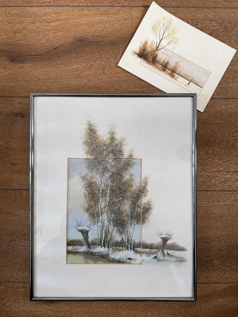 John Verbroeck – knotwilgen met fazanten in polderlandschap, Ophalen