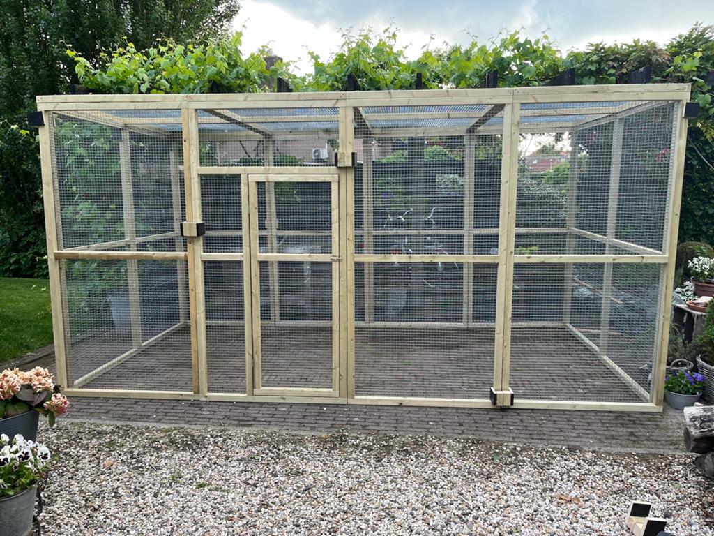 Geimpregneerd houten volieres, kattenrennen, Dieren en Toebehoren, Vogels | Hokken en Kooien, 4221LV, Info@vandoorntimmerwerken.com